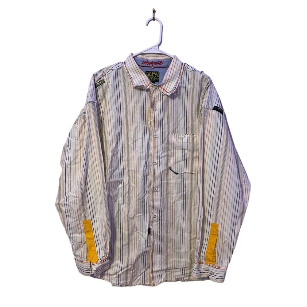 Vintage 90s Akademiks Button Up Long Sleeve Shirt Size 2XL Men’s